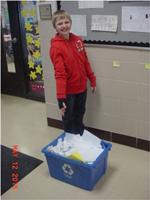 boy recycling